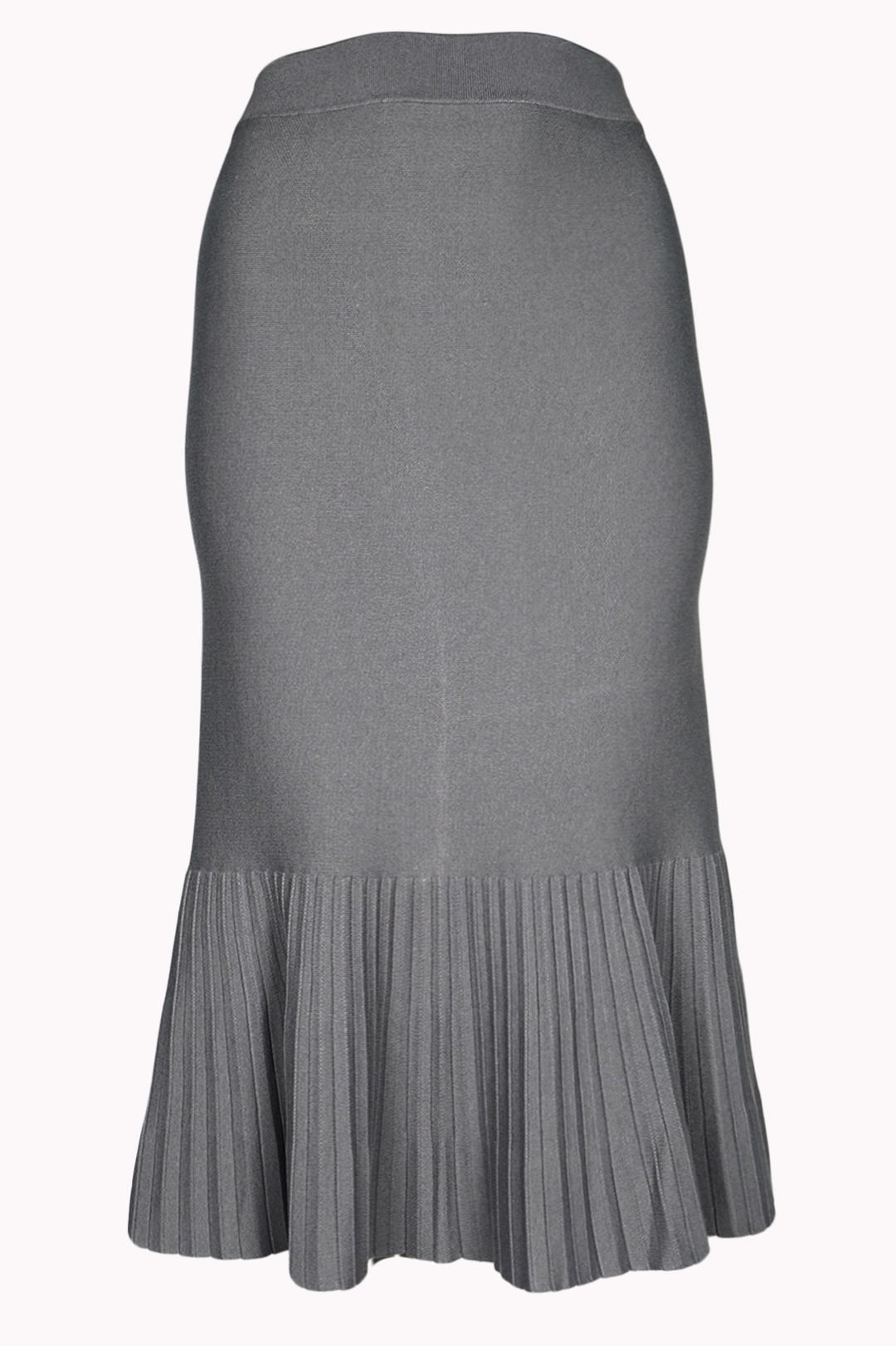 Юбка годе миди трикотажная Forza Viva MW-KS-1978V-2 р. 44 Серый (17852332) - фото 6