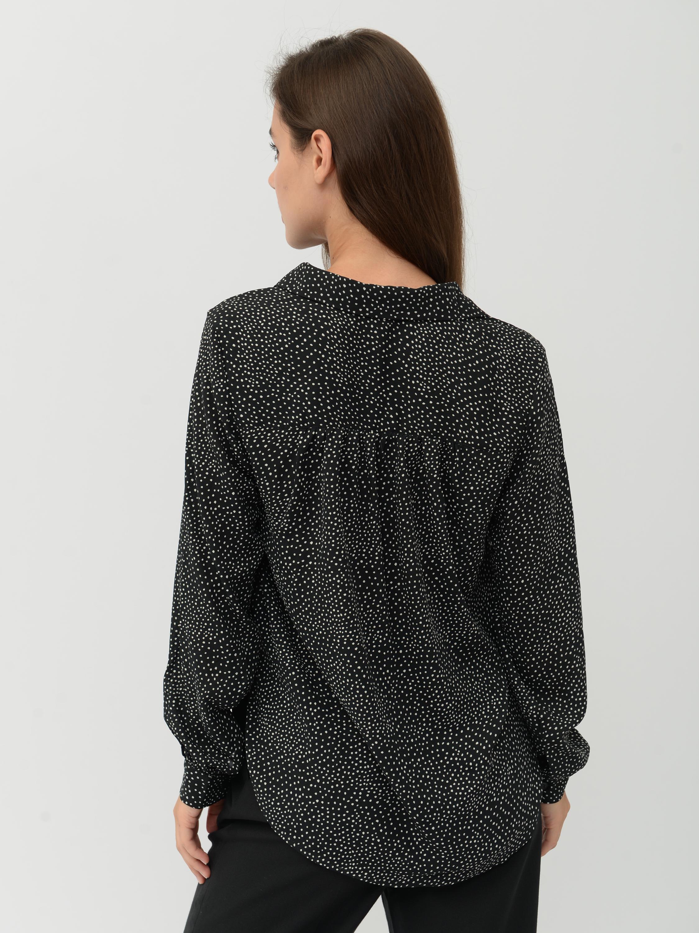 Блуза H&M Горох р. 36 Черный (6970549) - фото 2