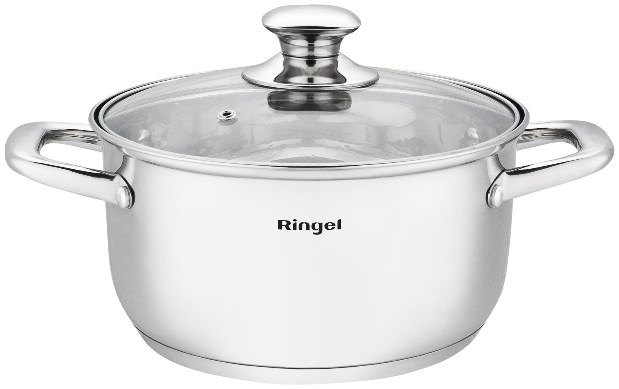 Кастрюля с крышкой RINGEL Grey line 24 см 5,5 л (RG-2022-24)