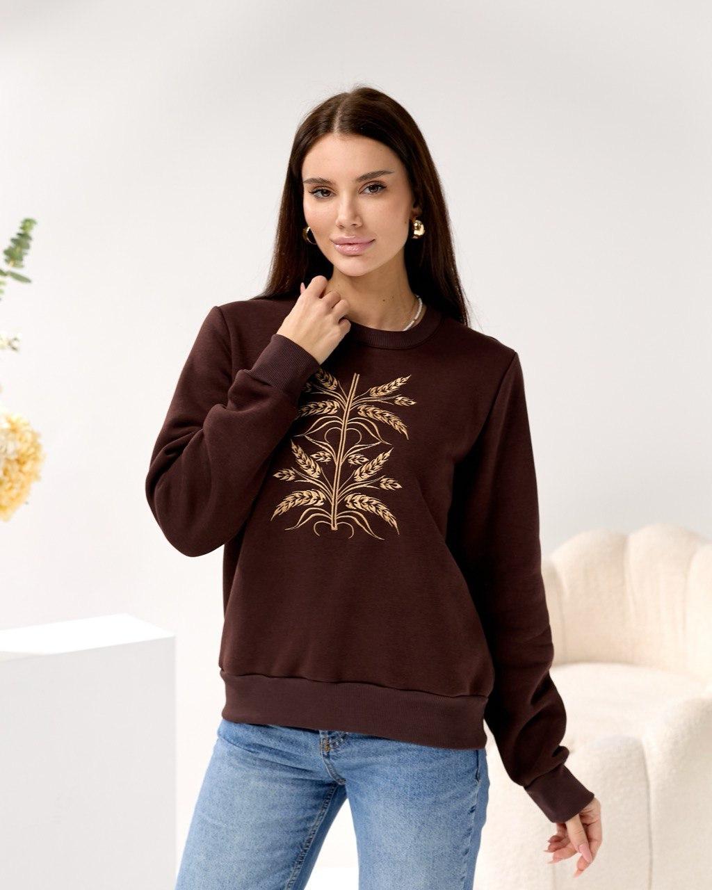 Свитшот женский вышитый 3XL