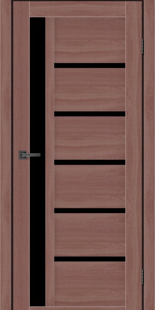 Дверное полотно MS Doors ORLEAN 80 см дуб класичний чорное скло (63e4db40680273031d2654e0)