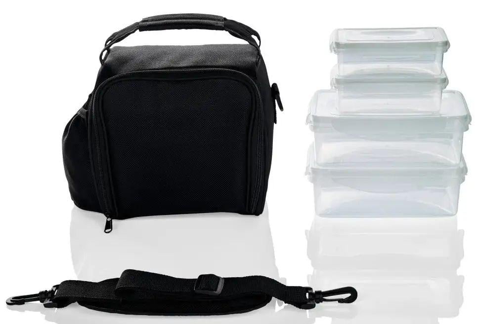 Термосумка Livarno з чотирма контейнерами для їжі 7 л Чорний (IAN467206) Термосумка Livarno з чотирма контейнерами для їжі 7 л Чорний (IAN467206)