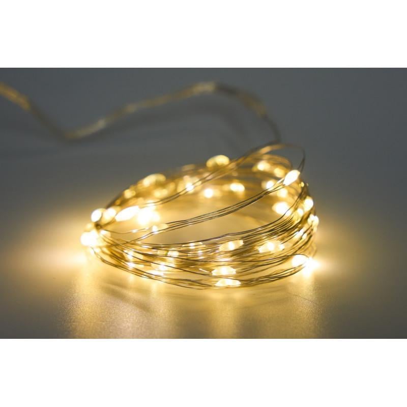 Гирлянда с разъемом USB 5 м 50LED теплый белый IP20 (721305)