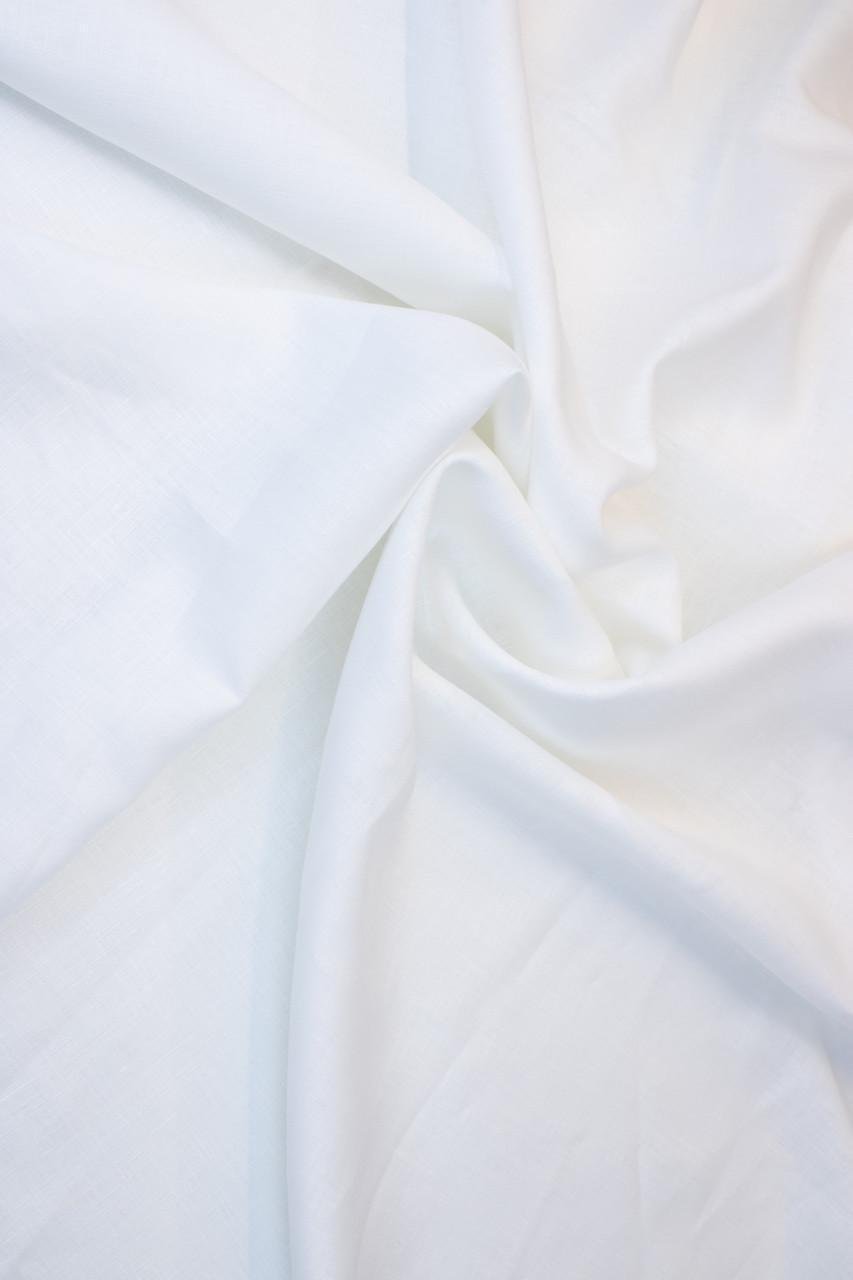 Ткань льняная рубашечная 00с6 135 г/м2 цвет 101 Optic White 100% лен (OBR840_101)