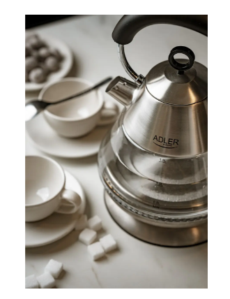 Електрочайник скляний Adler STRIX з підсвічуванням 1,5 л 2200 Вт (28432303) - фото 8