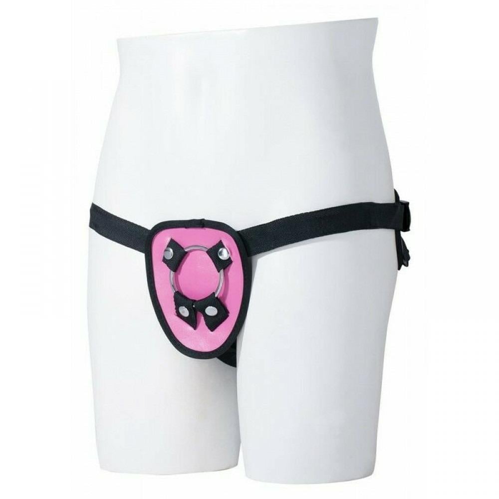 Трусики з кільцями Harness Strap On Harness Pink (T111667)