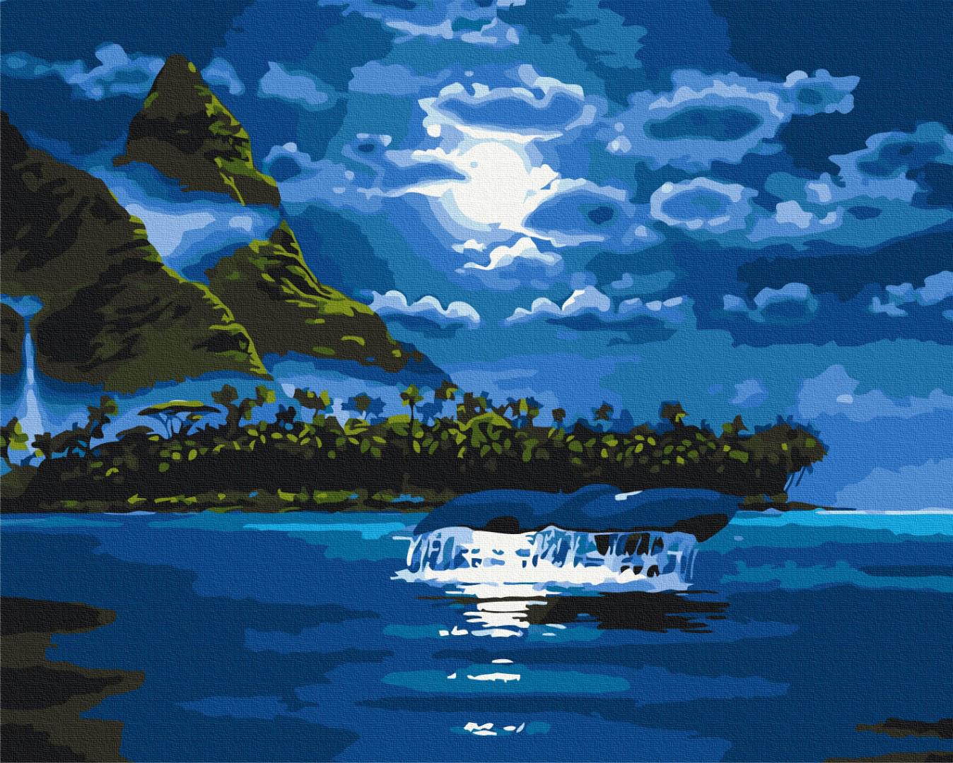 Картина по номерам Brushme Премиум Лунная ночь 40x50 см (PBS33220)