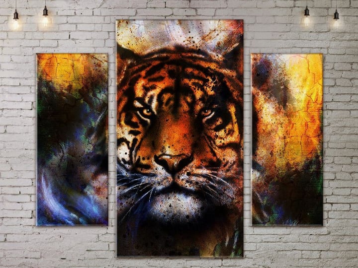 Картина модульная ArtStar Тигр ADJ0154 150х180 см 3 части