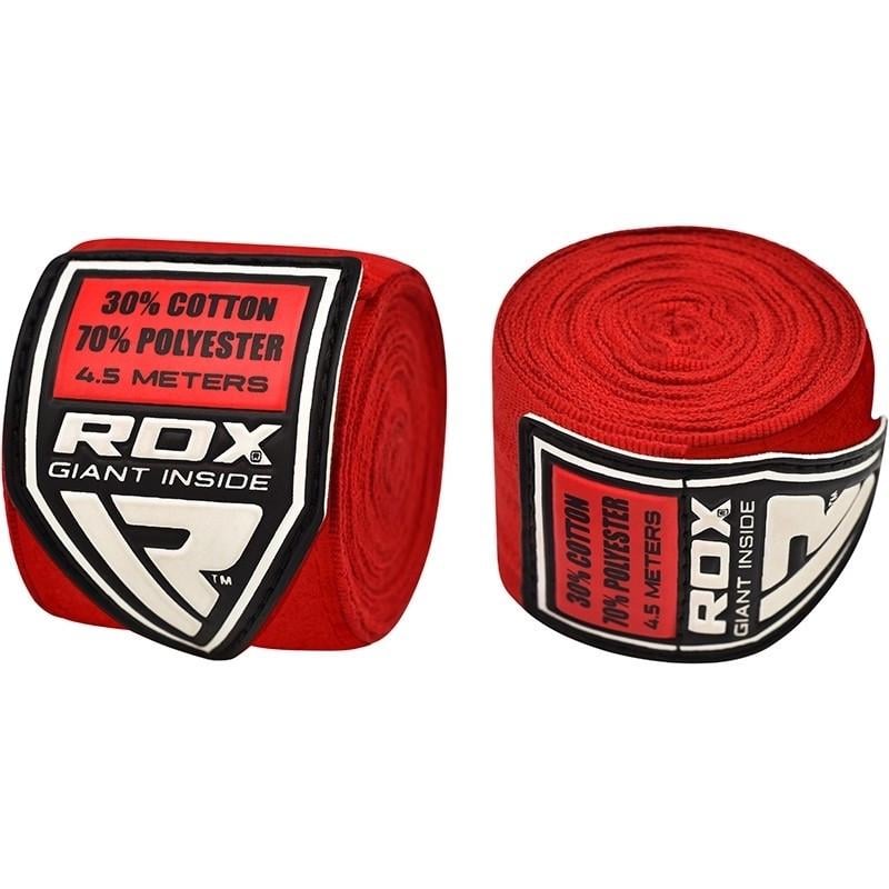 Бинты боксерские RDX Fibra 4,5 м Red (10405)