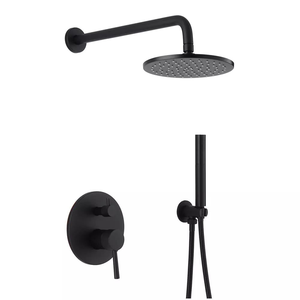 Душевая система скрытого типа Wezer EKO17B-01-BLACK с верхним душем Черный (157700)