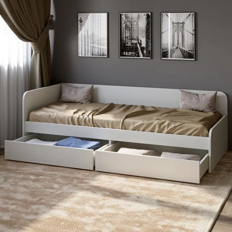 Ліжко односпальне Соната з шухлядами 80х190 см Німфея альба (26760208) - фото 4 Ліжко односпальне Соната з шухлядами 80х190 см Німфея альба (26760208) - фото 4