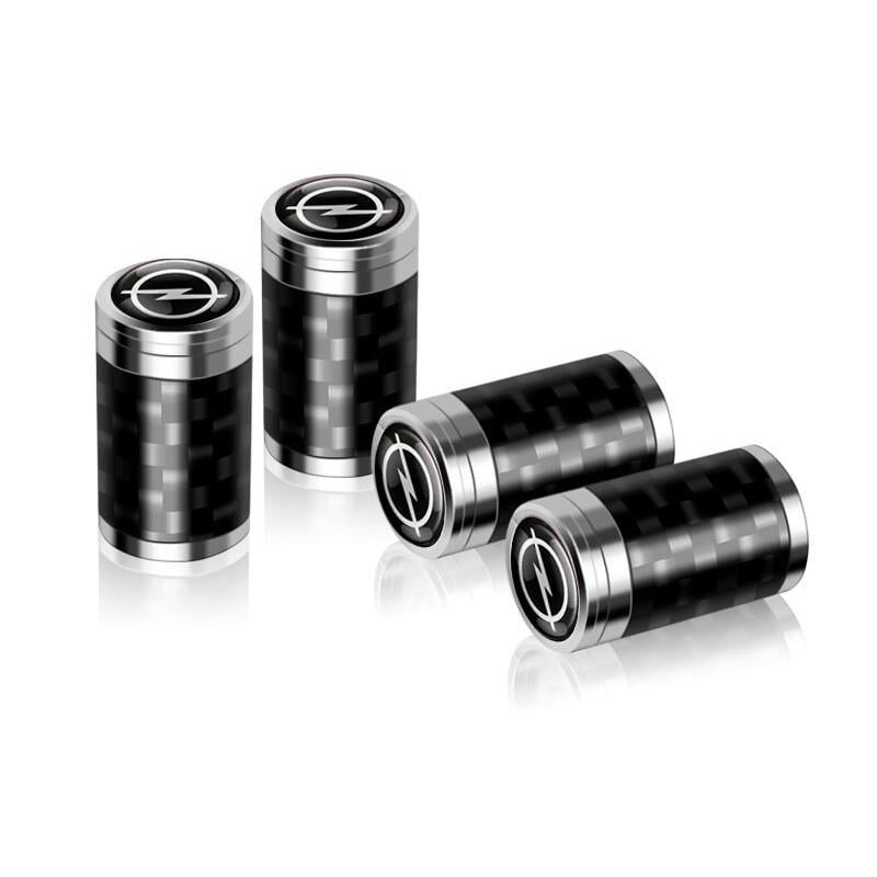 Набір захисних ковпачків на ніпель SUNROZ Caps Opel Carbon Style Silver Опель 4 шт. (A-67520)