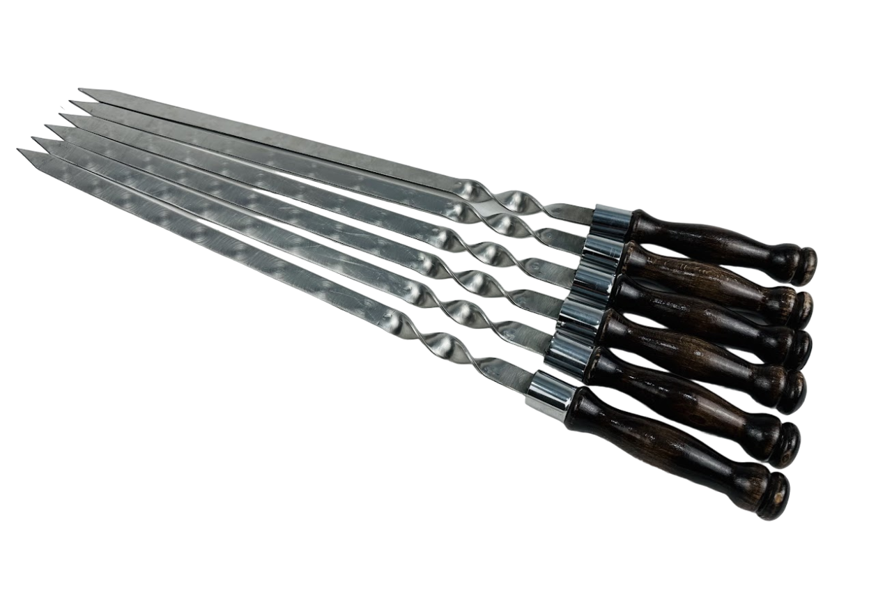 Набор шампуров для люля-кебаб с кольцом 6 шт. из нержавеющей стали (2-10-SH-3108)