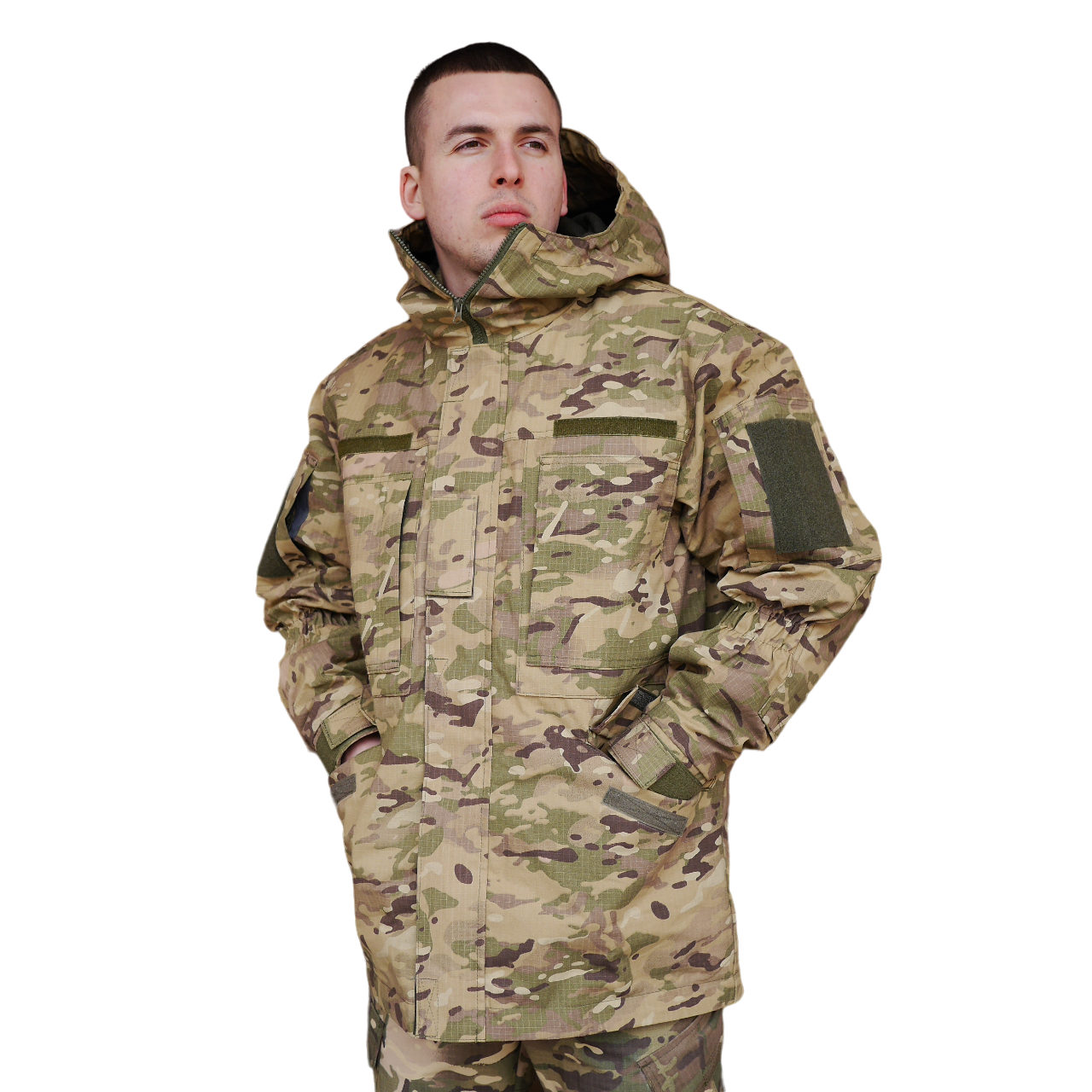 Куртка военная с капюшоном демисезон р. 44/46 Камуфляж (1170-44-46)