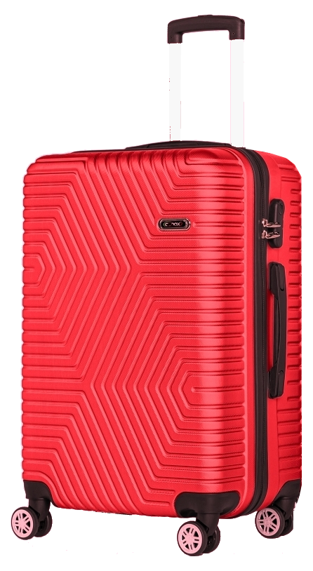 Чемодан на колесах средний GD Polo пластиковый 70 л Красный