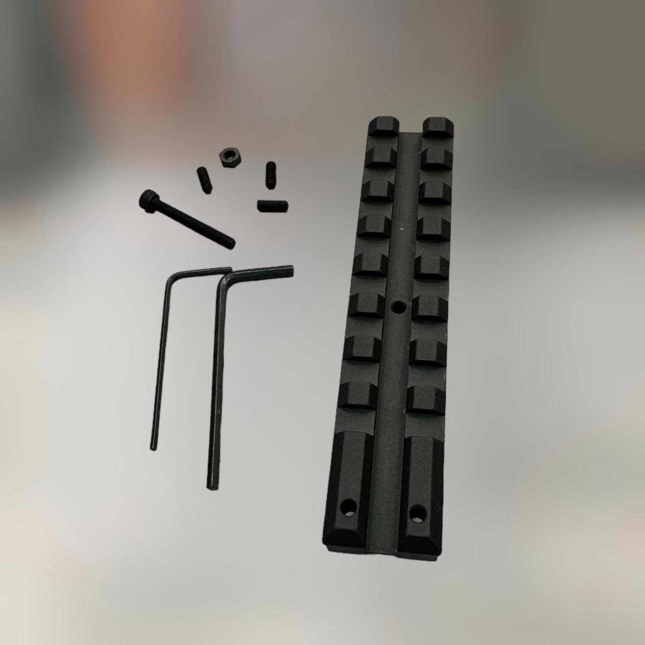 Планка Picatinny для АК на цілик 8 слотів довжина 100 мм Планка Picatinny на АК - фото 2 Планка Picatinny для АК на цілик 8 слотів довжина 100 мм Планка Picatinny на АК - фото 2