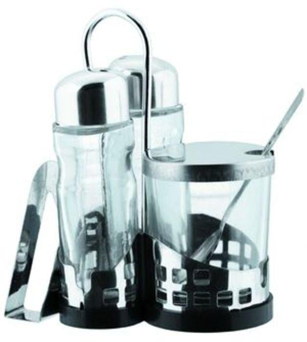 Набор стеклянных банок для специй Empire EM9547 на металлической основе 5 шт.