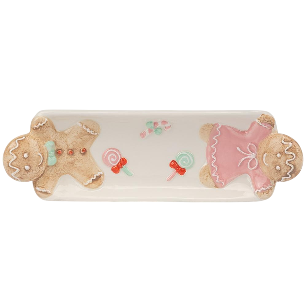 Новогоднее сервировочное блюдо для десертов Блюдо Пряники 26х10 см Белый (147-81-6037-003) Новогоднее сервировочное блюдо для десертов Блюдо Пряники 26х10 см Белый (147-81-6037-003)