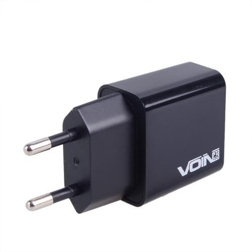 Зарядний пристрій Voin 28W/2 USB/QC3.0 Port 1-5Vх3A/9Vх2A/12Vх1.5A/Port 2-5V2A (LC-24428 BK) - фото 2 Зарядний пристрій Voin 28W/2 USB/QC3.0 Port 1-5Vх3A/9Vх2A/12Vх1.5A/Port 2-5V2A (LC-24428 BK) - фото 2
