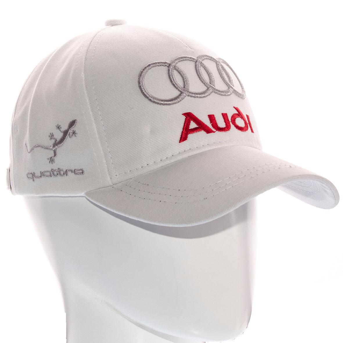 Бейсболка Audi BTH20681 с регулировкой из плотного коттона L/р. 57-58 Белый