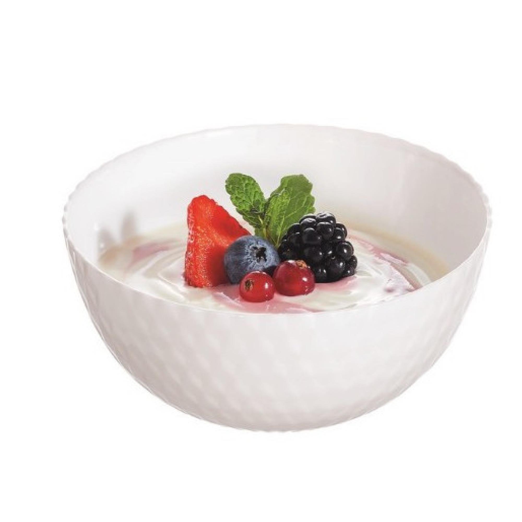 Салатник з загартованого скла 13 см Білий (11111143)