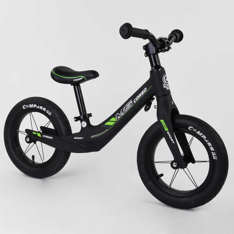 Беговел детский с магниевой рамой Corso Black (55960)