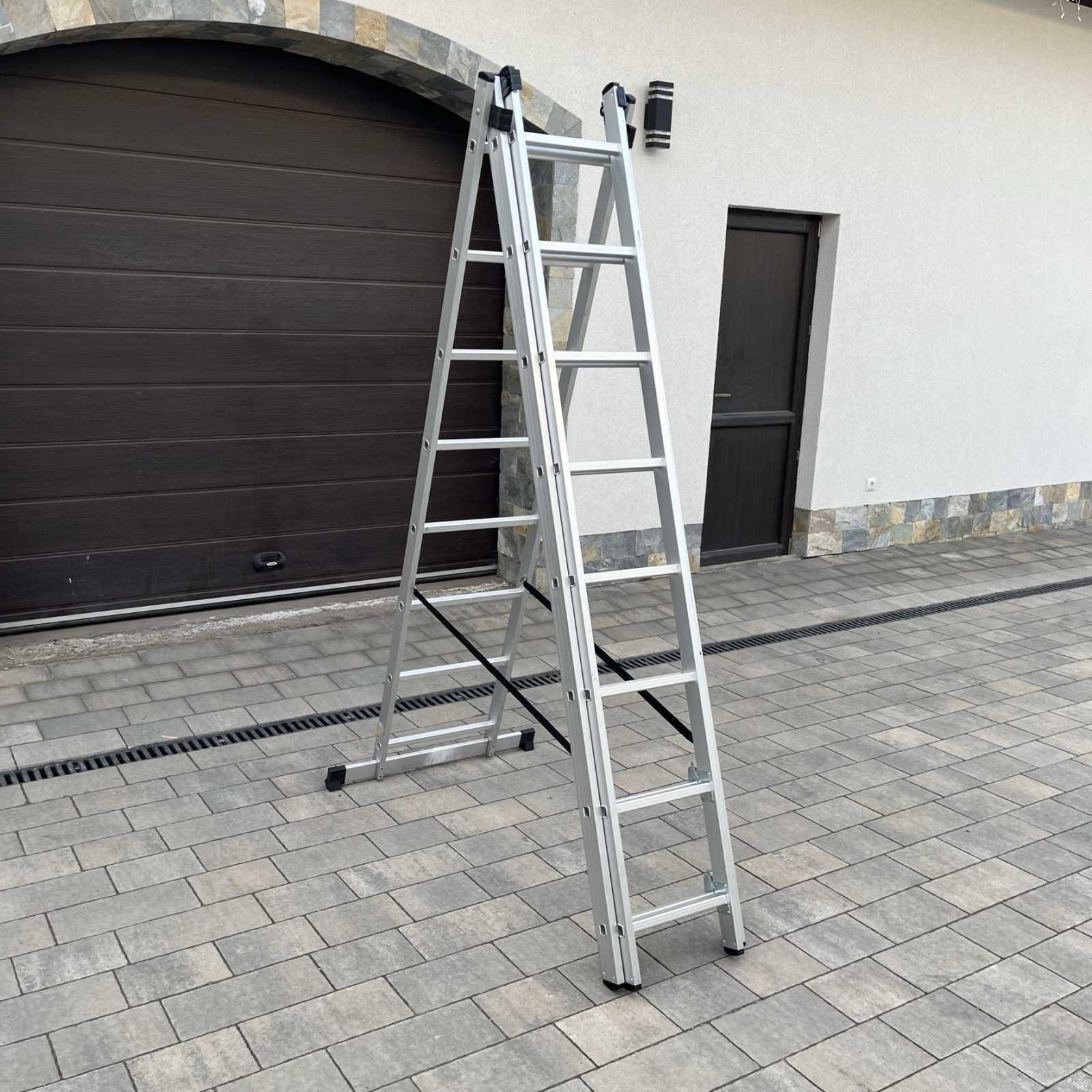 Лестница алюминиевая Higher универсальная раскладная 3х8 (10174477) - фото 9 Лестница алюминиевая Higher универсальная раскладная 3х8 (10174477) - фото 9