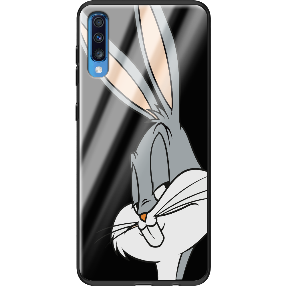 Чохол BoxFace Samsung A705 Galaxy A70 Lucky Rabbit Чорний силікон зі склом (36860-bk81-37740) - фото 1