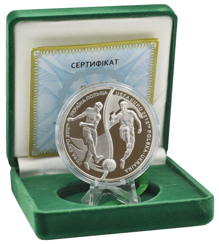 Набор колекционных монет Украина из 2 монет 2012 Серебро Proof Чемпионат Европы по футболу 2012 года в Украине и Польше (М14546)