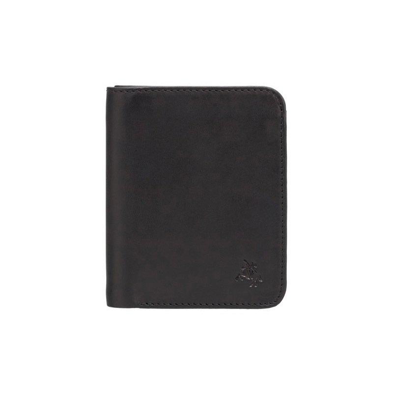 Портмоне мужское Visconti Lank кожаное с защитой RFID Black/Orange (VSL34 BK/OR)