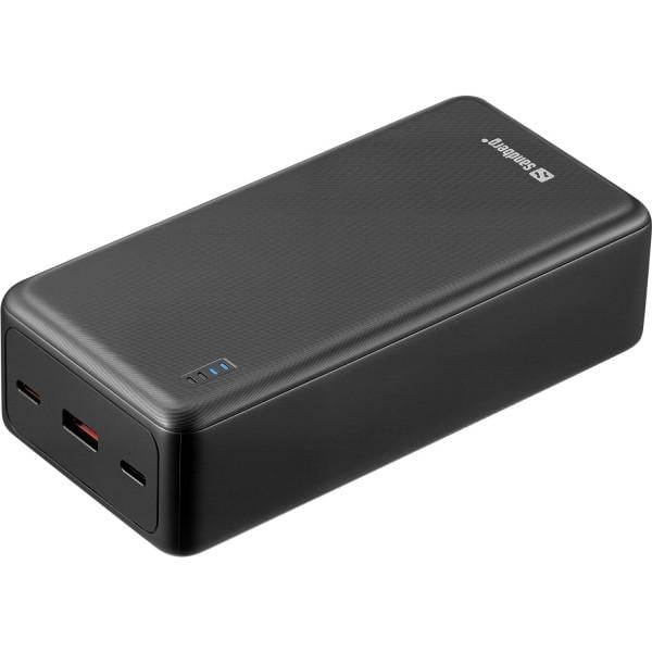 УМБ Sandberg 27000mAh Saver 225W 3A PDQC3.0 USB-A2xUSB-С PowerThru Чорний