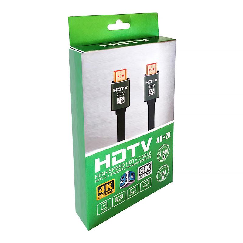 Кабель мультимедийный Lesko HDMI/HDMI 4K Ultra HD v2.0 1,5m - фото 3