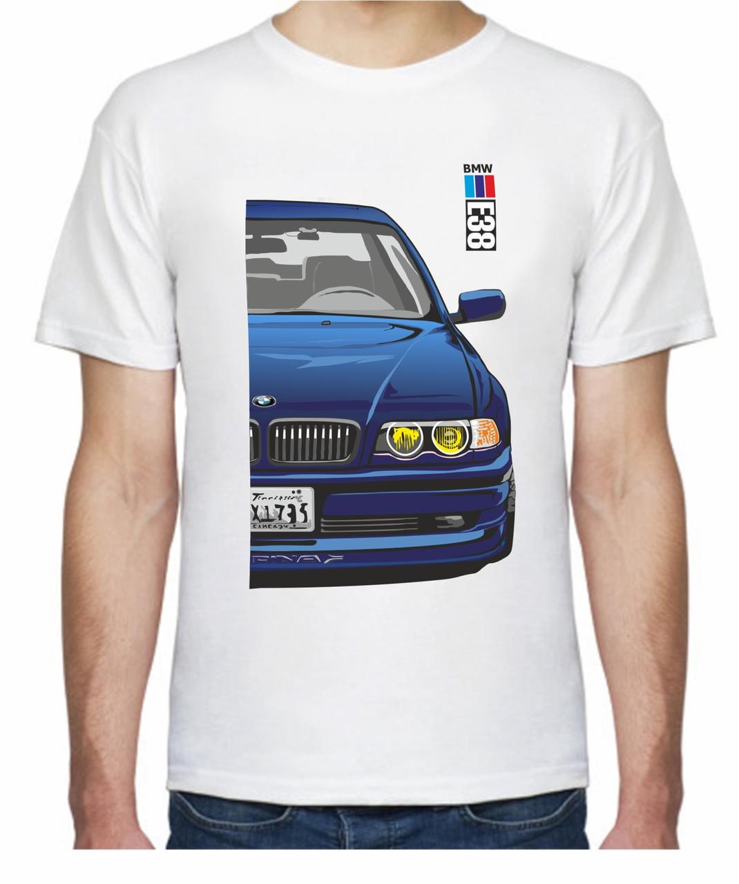 Футболка мужская Avtolife BMW E38 Alpina FR 407138 S Белый (2496231460)