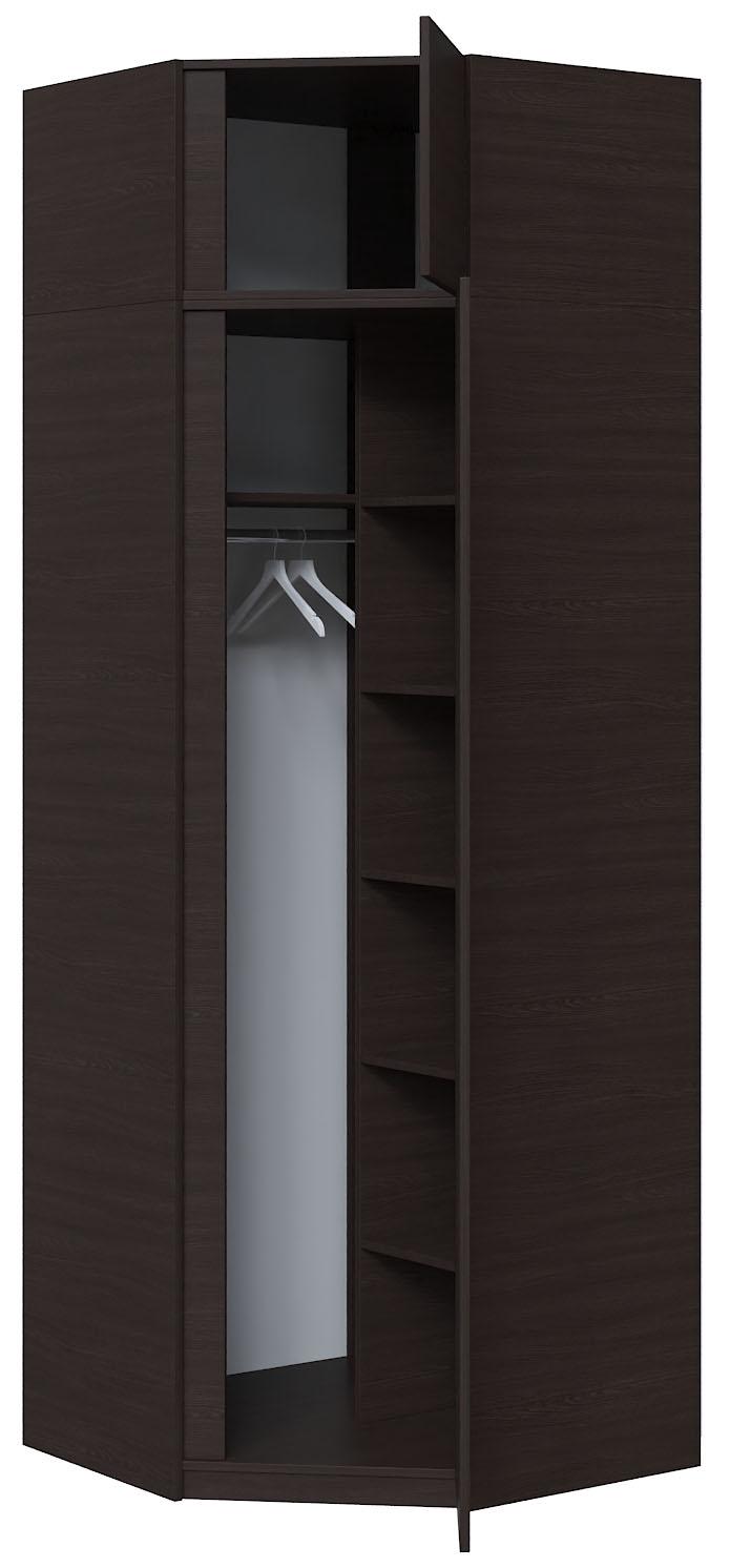 Шкаф угловой с зеркалом Мастер Форм Брайт 850х520х2400 мм Венге магия (32273) - фото 2 Шкаф угловой с зеркалом Мастер Форм Брайт 850х520х2400 мм Венге магия (32273) - фото 2