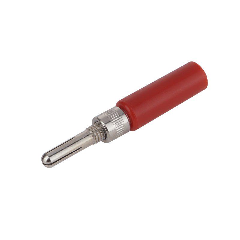 Штекер Banan под гайку Red (A152007)