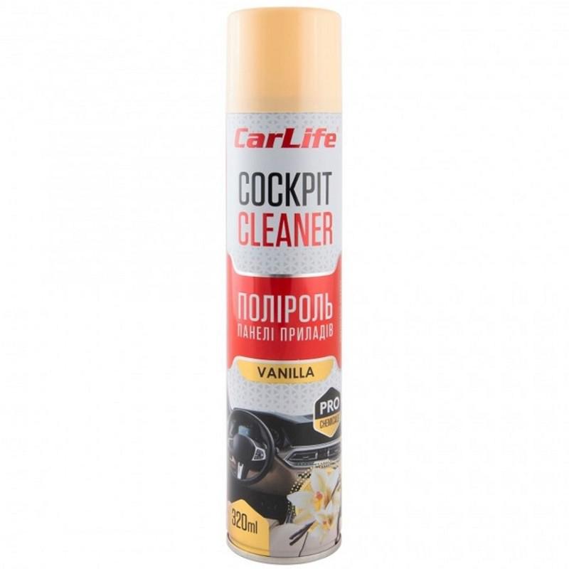 Полироль для приборной панели CarLife Cockpit Cleaner Vanilla 320 мл (CF321)