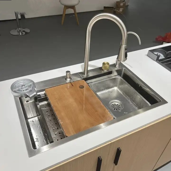 Кухонна раковина з неіржавкої сталі багатофункціональна Sink 8045 800x450x210 мм (482019414) - фото 4 Кухонна раковина з неіржавкої сталі багатофункціональна Sink 8045 800x450x210 мм (482019414) - фото 4