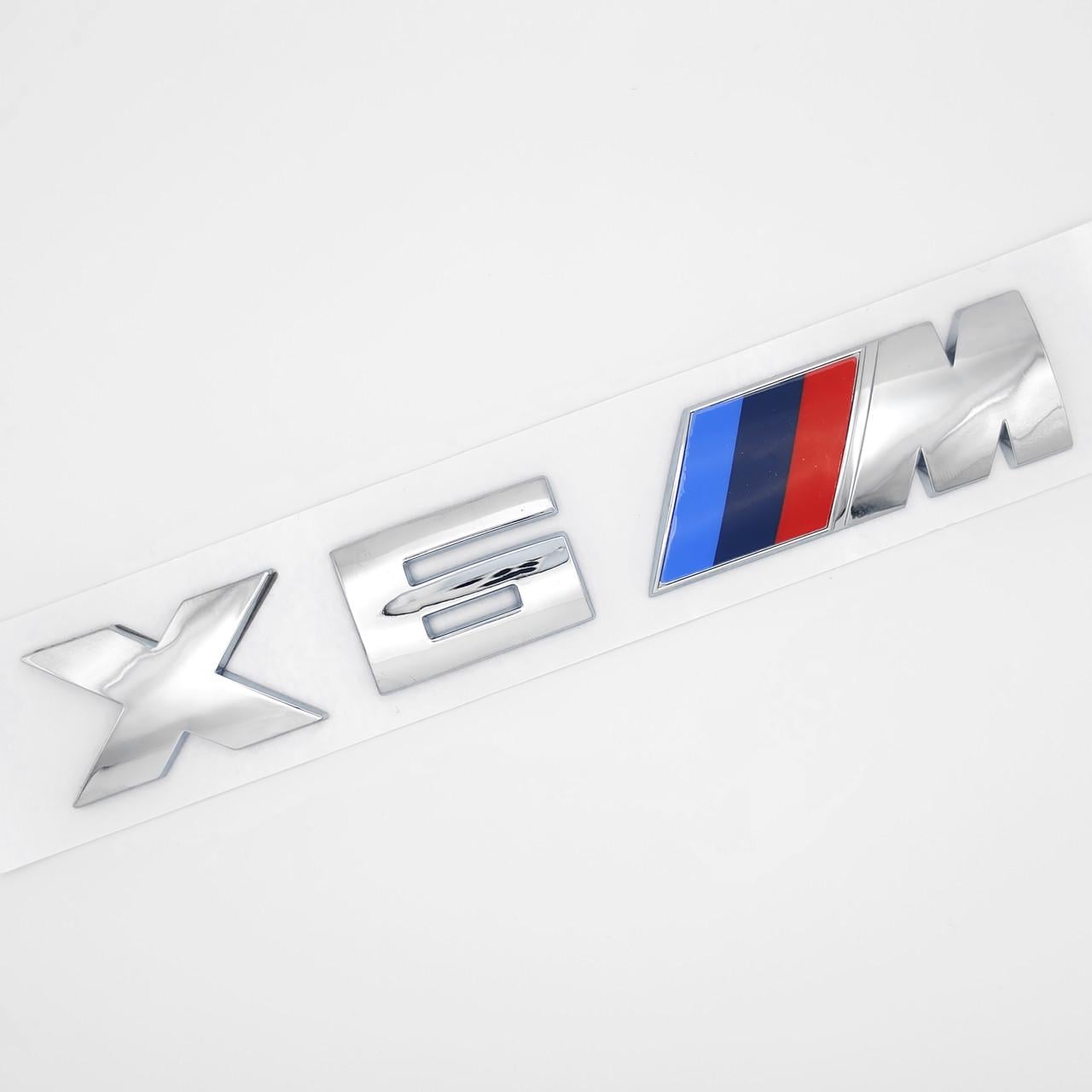 Эмблема надпись X6 M BMW 17х2,7 см ABS Хром глянцевый (3038112346)