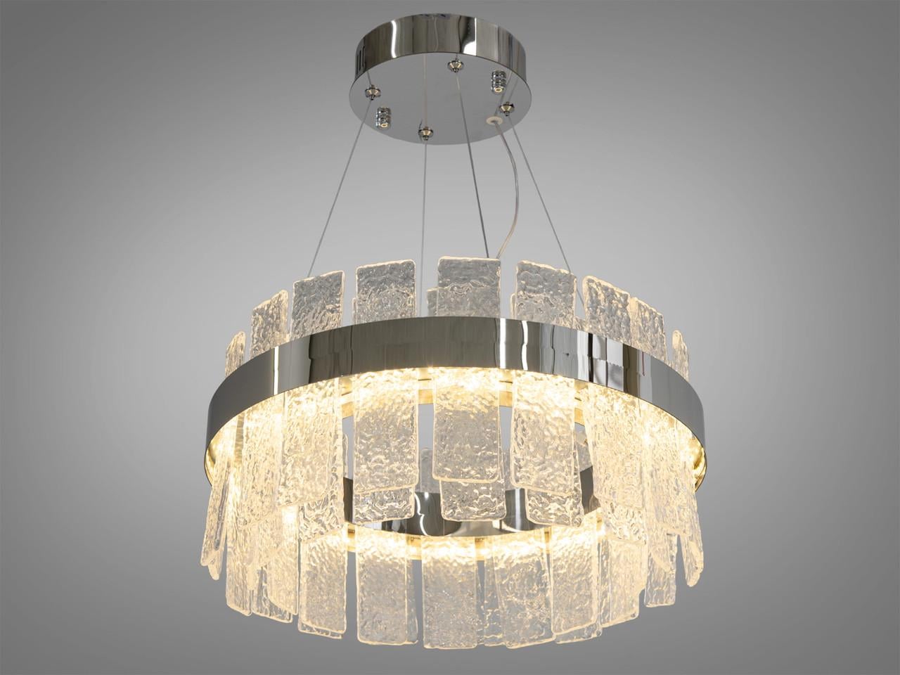 Люстра хрустальная LED для спальни 817-400CH-LS 90W на 13 м2 Хром (2121570453)