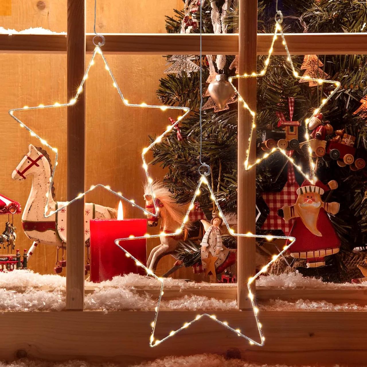 Гирлянда рождественская в виде звездочек 2 шт.