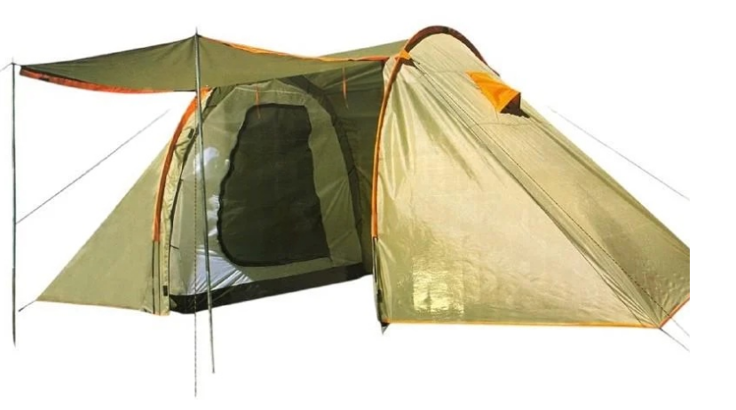 Палатка туристическая Lanyu LY-1913 4-х местная с кемпинговым навесом 150/140/150x230x180 см (25444977)