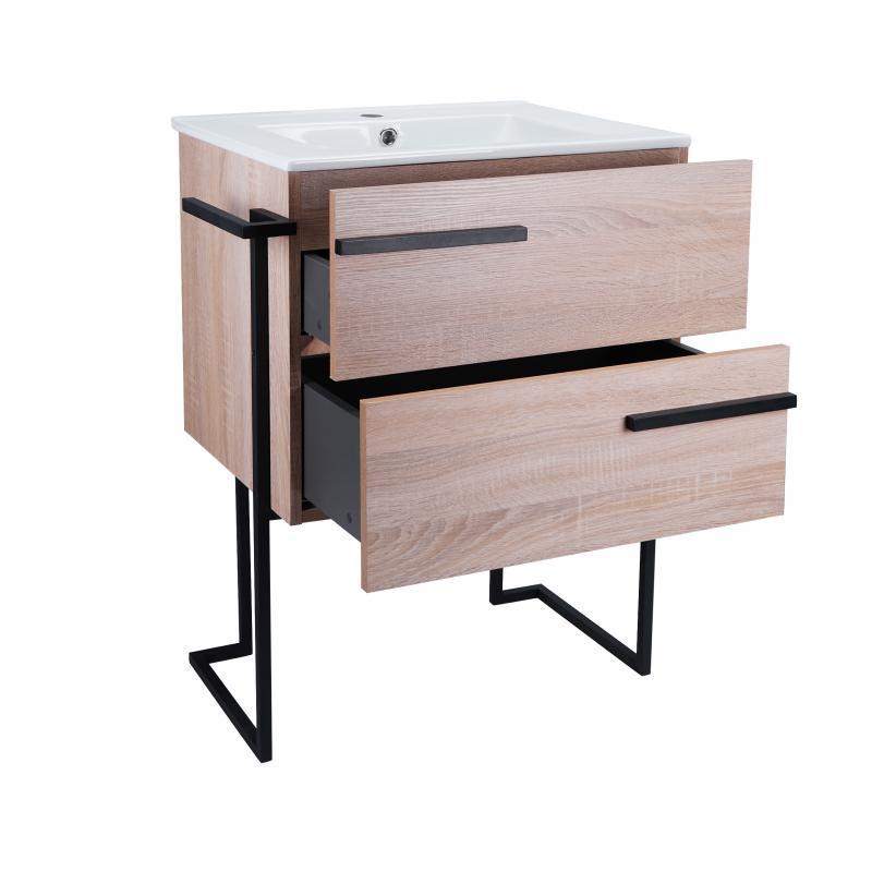 Комплект Qtap Taurus тумба підлогова та раковина врізна 600х800х437 мм Whitish oak (QT2471TNT603WO)