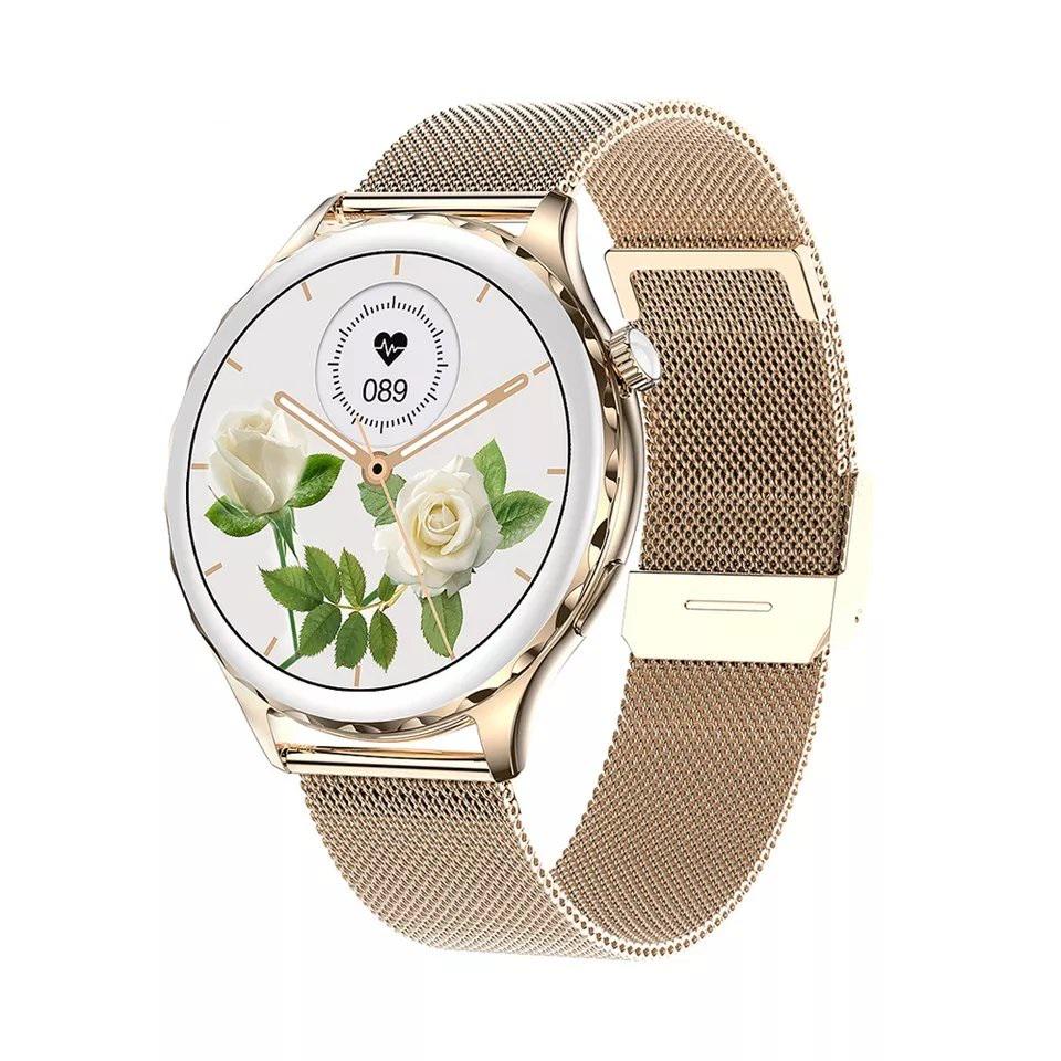 Смарт-годинник Lemfo Ak43 Gold пульсометр/тонометр/розмова 2 ремінці