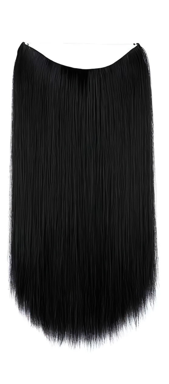 Трeси прямі на прозорій гумці Polily 60 см Брюнетка (T0000974-1)