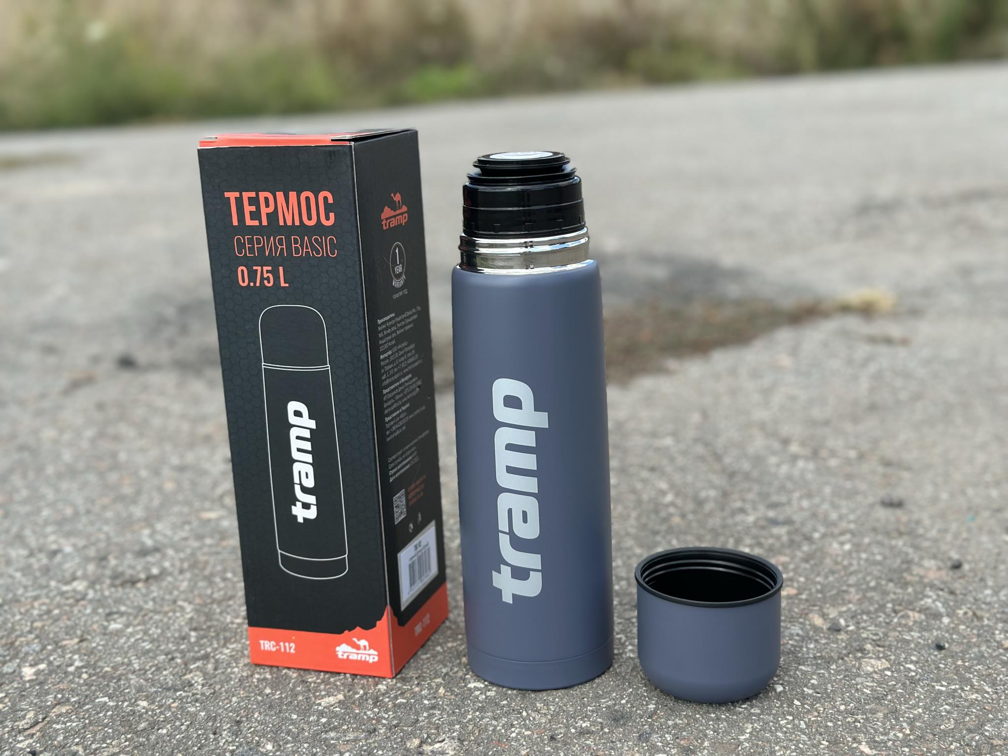 Термос для чаю та напоїв Tramp Basic з нержавіючої сталі тримає 12 ч. 0,75 л (TRC-112-grey) - фото 5