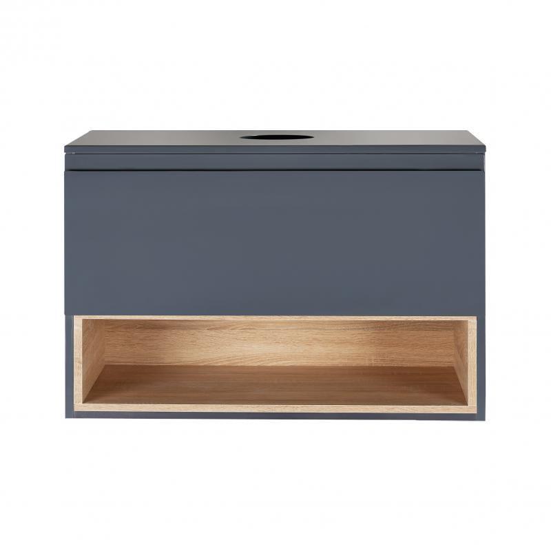 Тумба подвесная со столешницей Q-tap Robin 800х476х437 Graphite/Whitish oak (QT1379TPН8002GWO) Тумба подвесная со столешницей Q-tap Robin 800х476х437 Graphite/Whitish oak (QT1379TPН8002GWO)