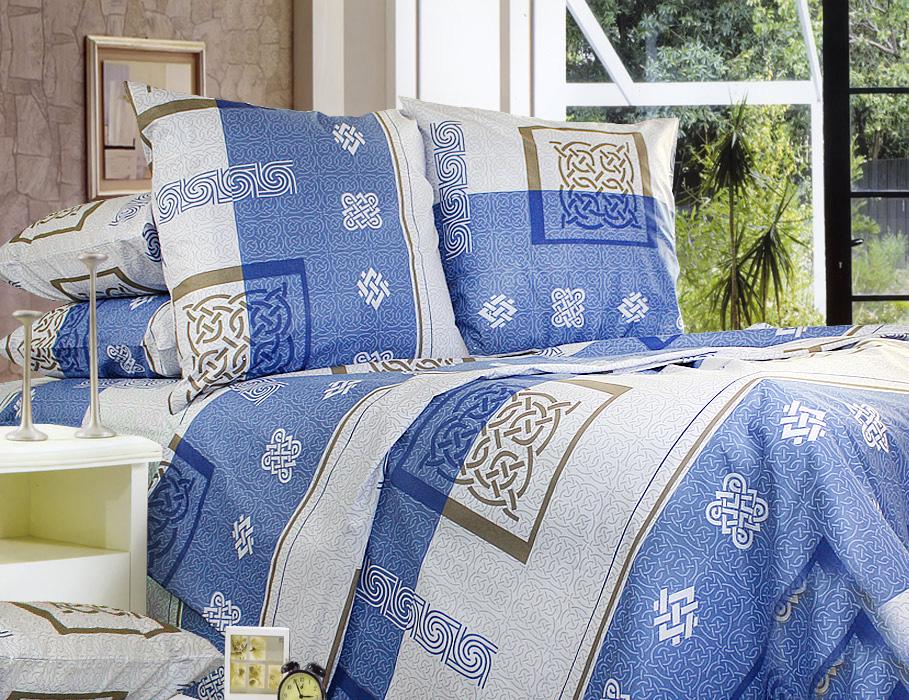 Простынь Т0401 180x214 см Голубой/Синий 128073 (128073)