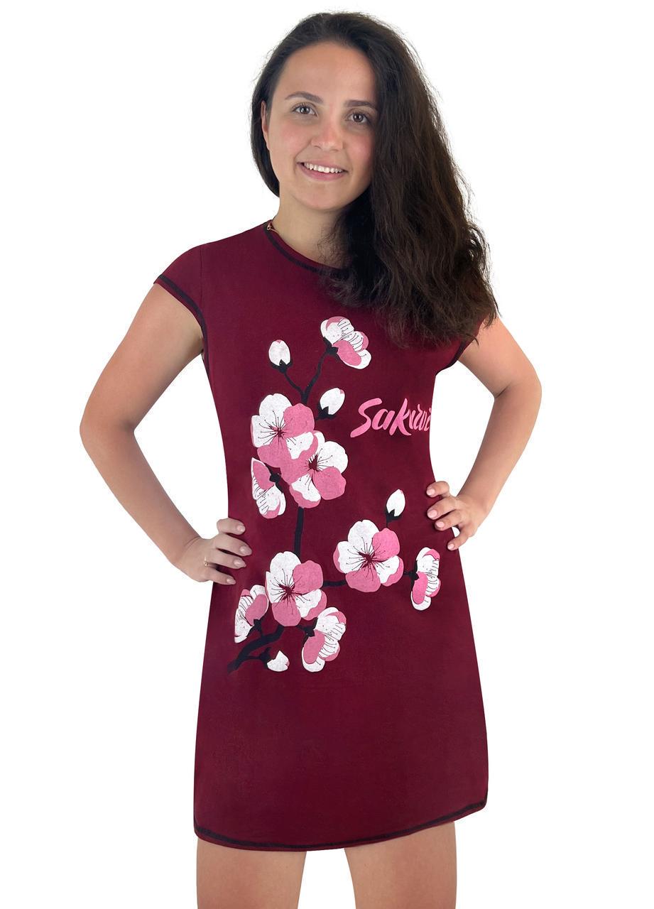 Туніка жіноча літня 289 р. 56/58 Бордовий (1773561895) - фото 1 Туніка жіноча літня 289 р. 56/58 Бордовий (1773561895) - фото 1