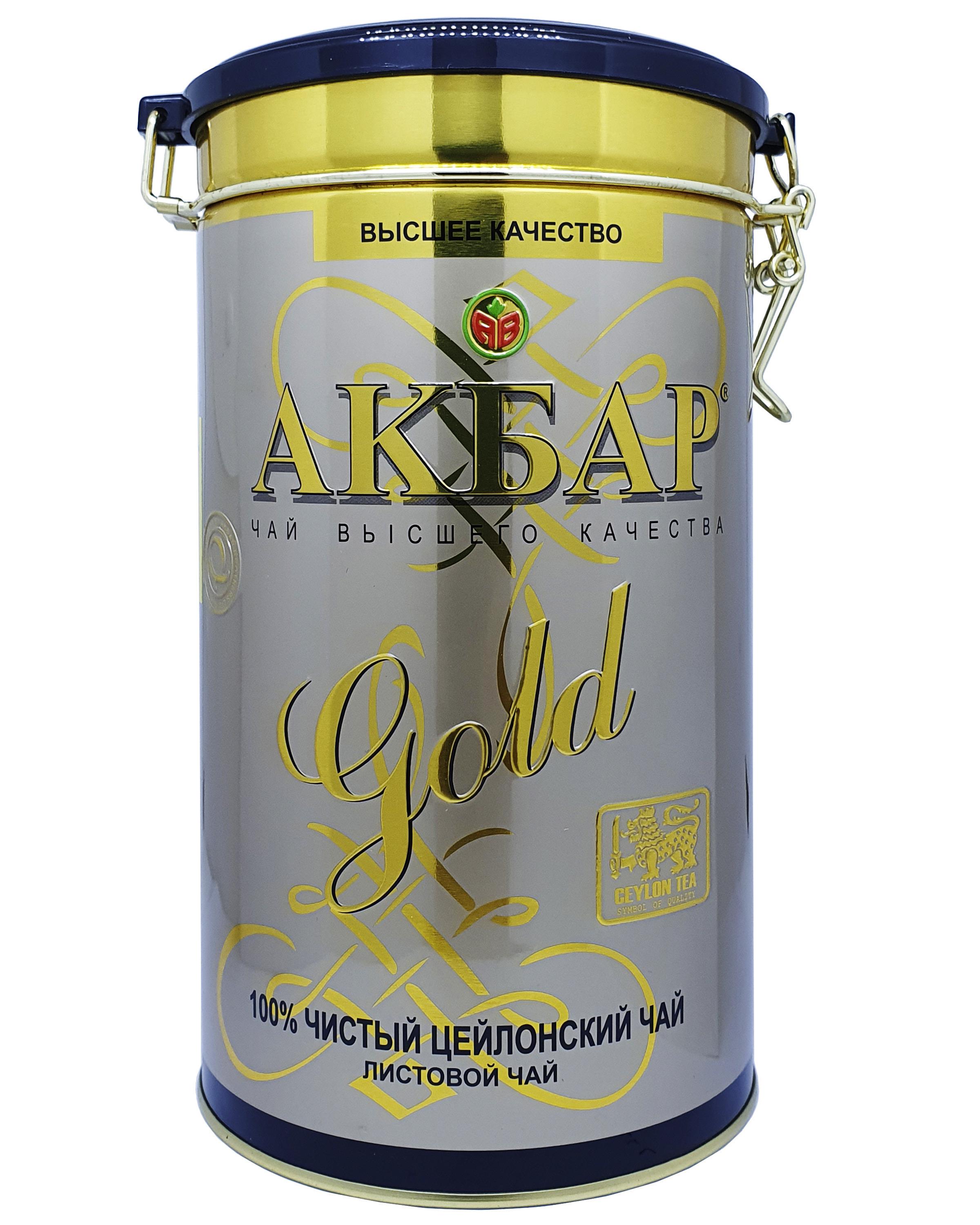 Чай черный Akbar Gold в металлической банке 450 г (54128)