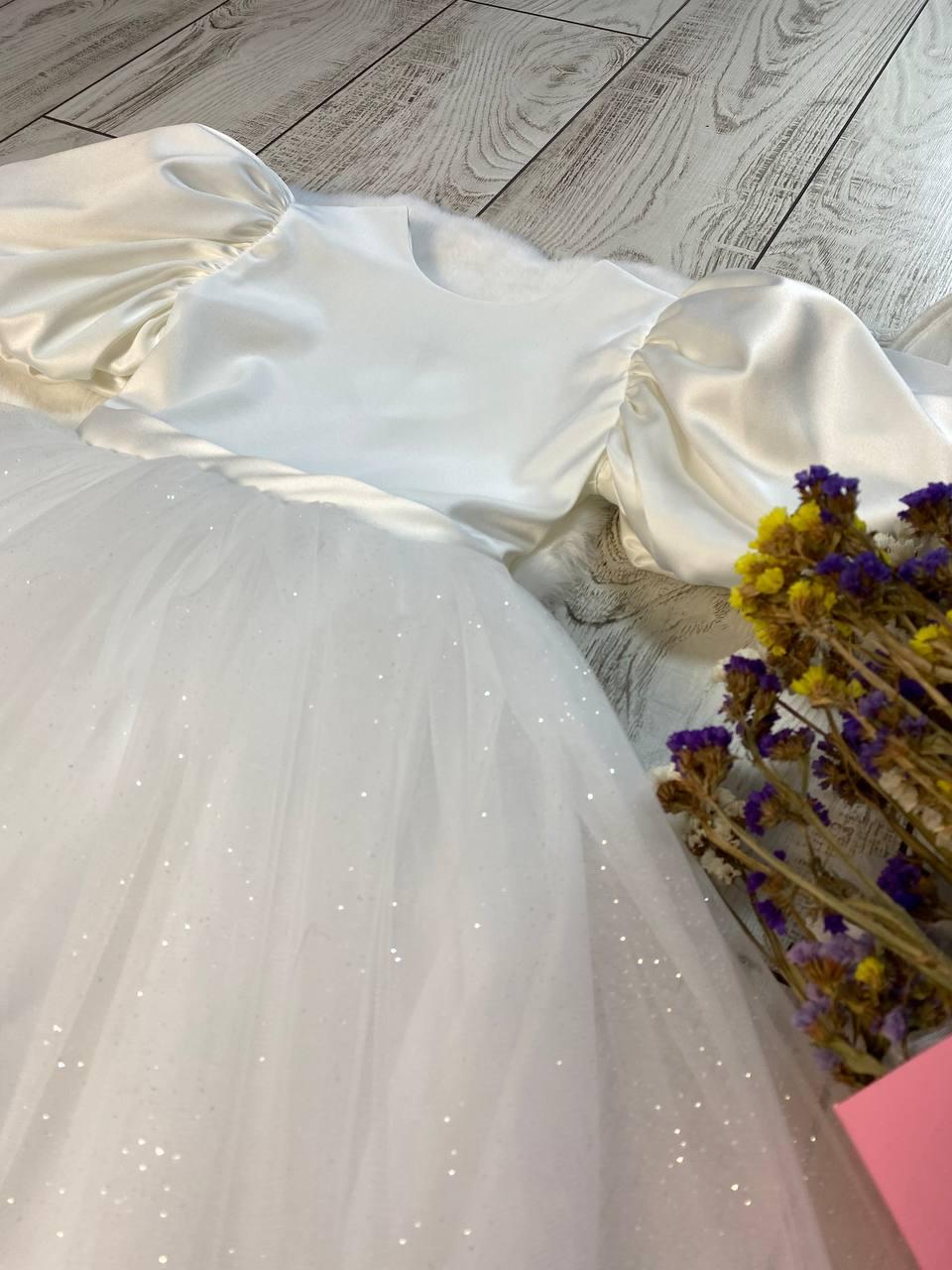 Платье праздничное для девочки 110 см Белый (2360515989) - фото 4